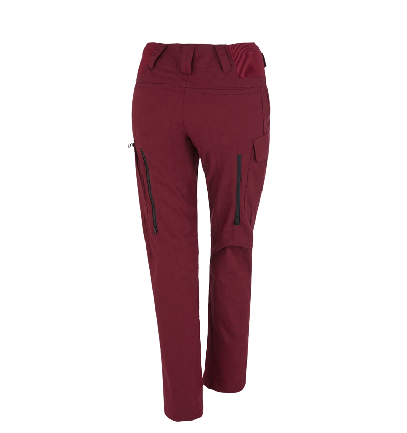 Pantalons de travail: e.s. Pantalon de travail pocket, femmes + rubis 1