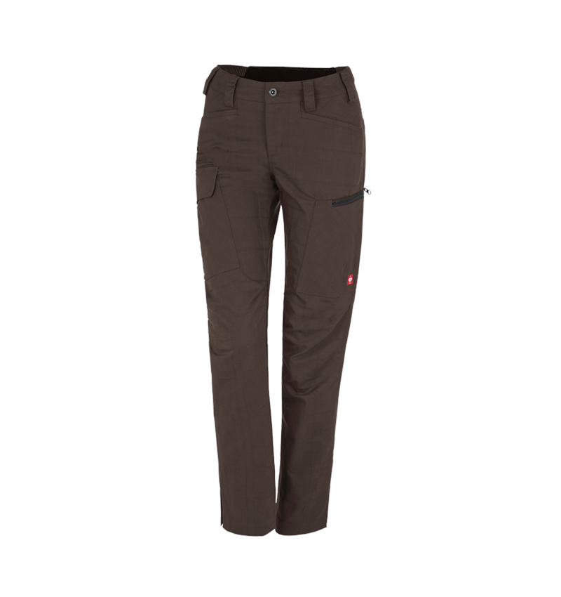 Pantalons de travail: e.s. Pantalon de travail pocket, femmes + marron