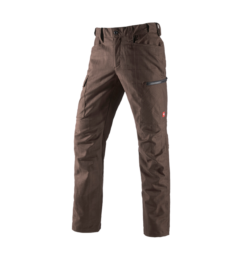 Pantalons de travail: e.s. Pantalon de travail pocket, hommes + marron 3
