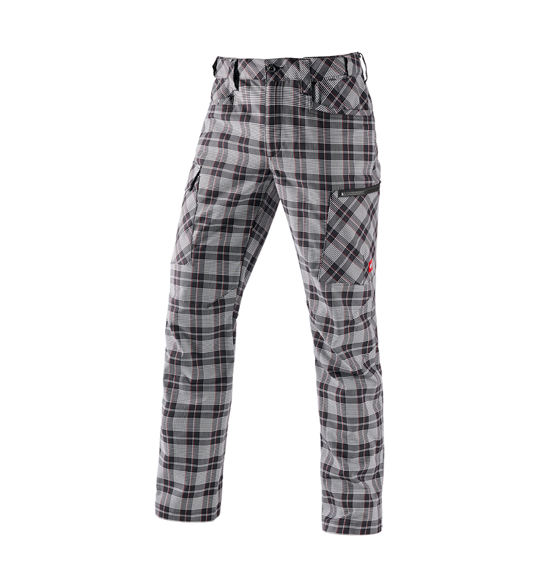 Pantalons de travail: e.s. Pantalon de travail pocket, hommes + noir/blanc/rouge