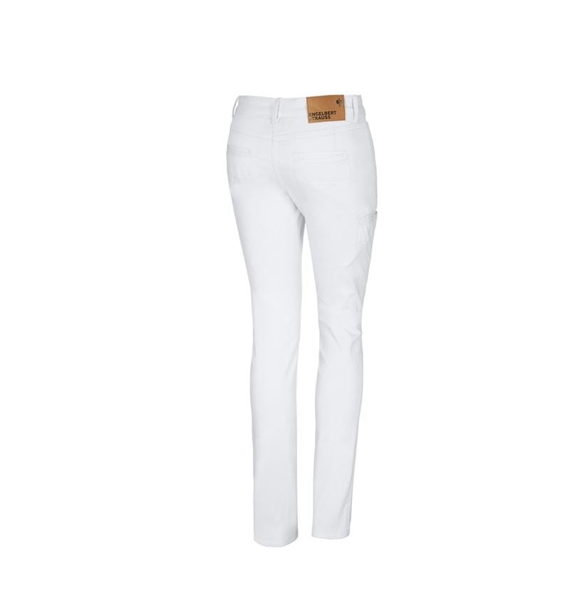Pantalons de travail: e.s. Pantalon de travail Chino, femmes + blanc 5