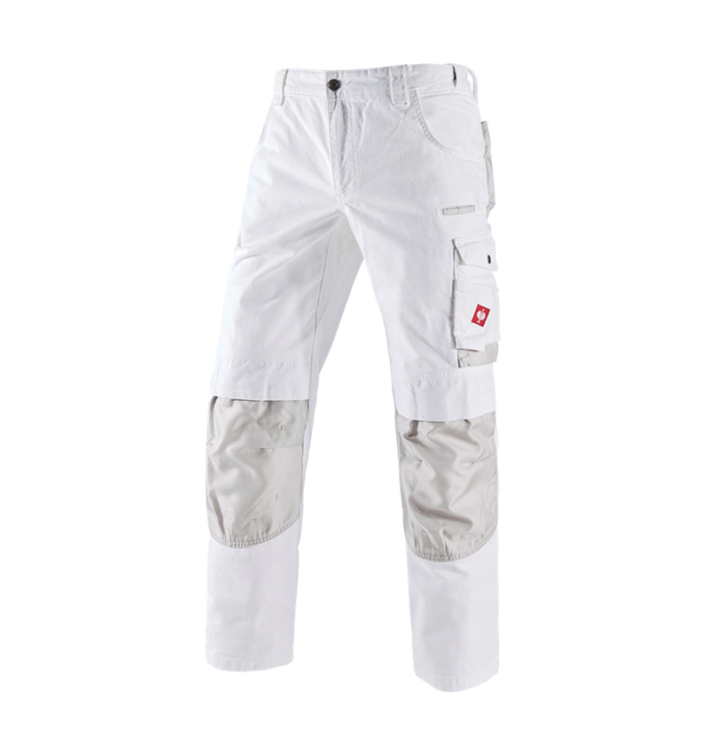 Work Trousers: Jeans e.s.motion denim + white/silver