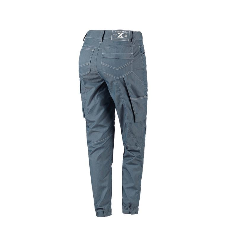Pantalons de travail: Pantalon Cargo e.s.motion ten d’été,femmes + bleu fumée 3