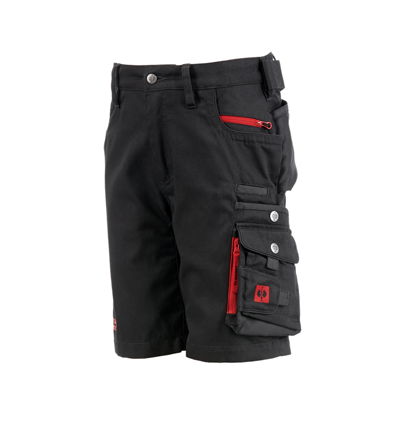 Shorts: FCB Shorts Kids + black/straussred 3