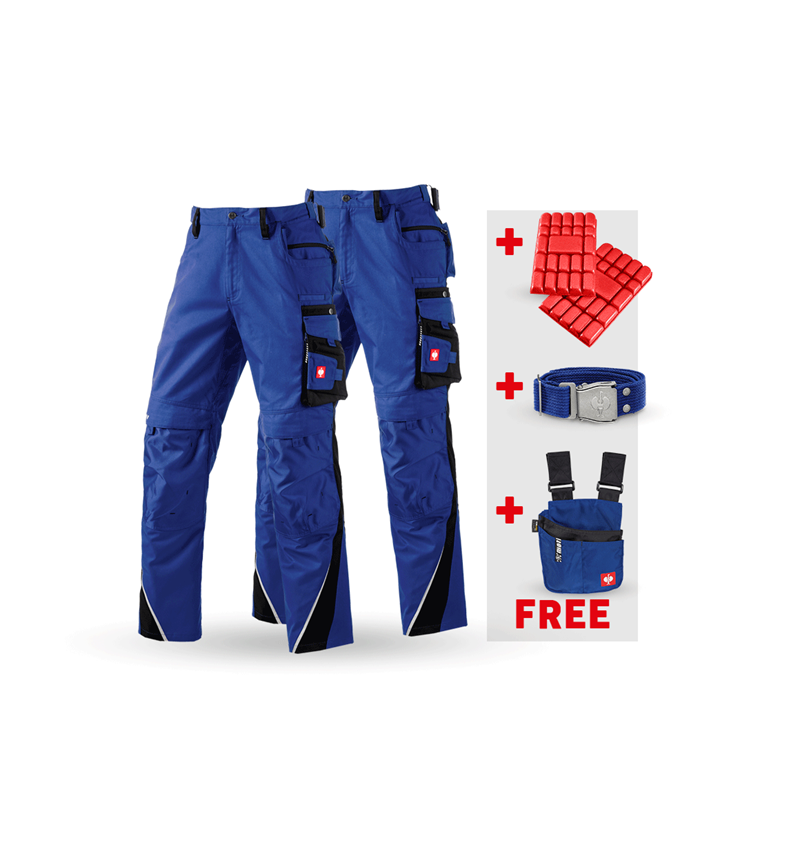 Clothing: SET: Trousers + Winter trousers e.s.motion + royalblue/black