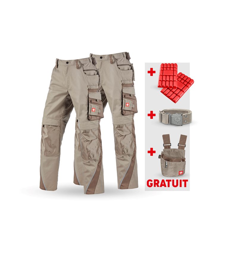 Vêtements: KIT : Pantalon + pantalon d'hiver e.s.motion + glaise/tourbe