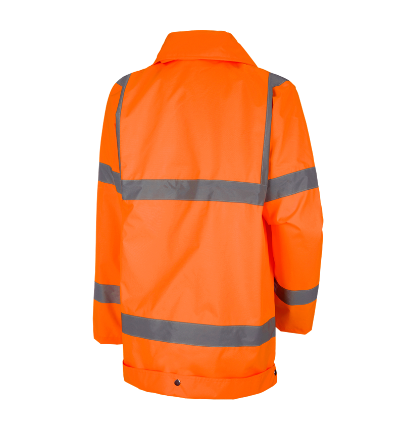 Work Jackets: STONEKIT High-vis rain jacket + high-vis orange 1