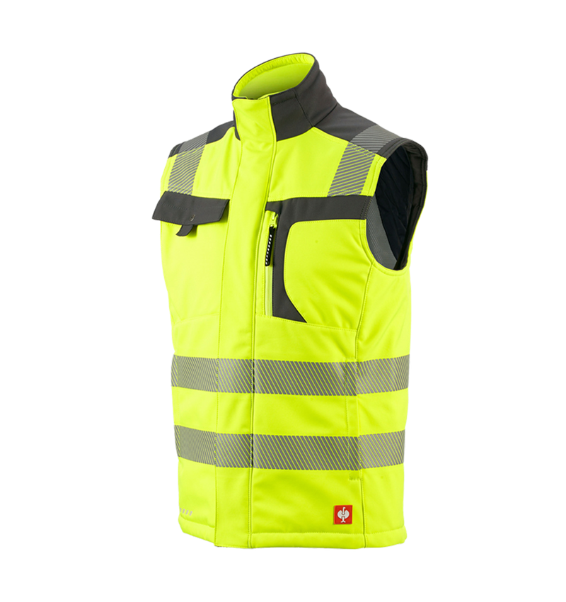Westen: Warnschutz-Softshell-Weste e.s.motion + warngelb/anthrazit 1