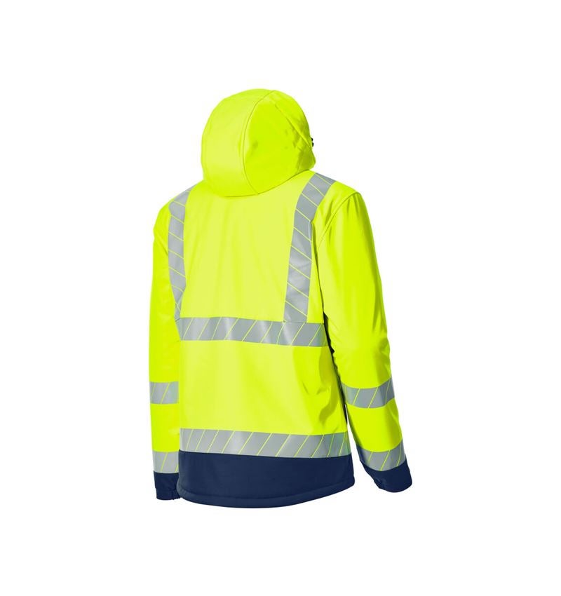 Work Jackets: High-vis winter softshell jacket e.s.line.core + high-vis yellow/navy 6