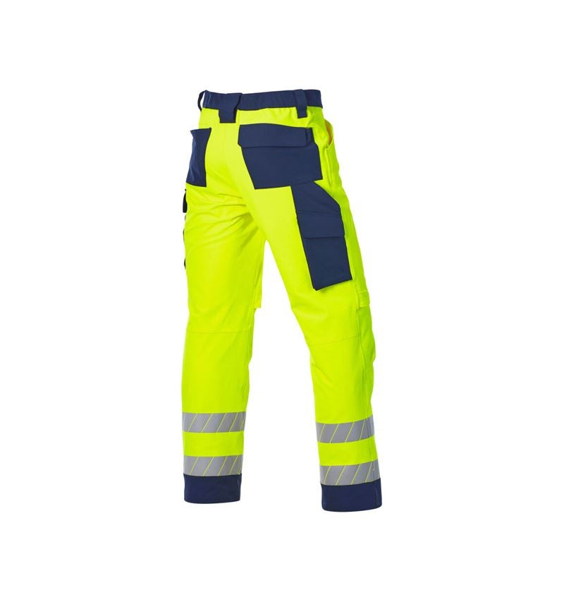 Work Trousers: High-vis trousers e.s.line.core + high-vis yellow/navy 7