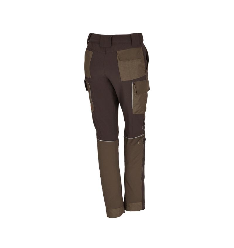Work Trousers: Functional cargo trousers e.s.dynashield, ladies' + hazelnut/chestnut 2