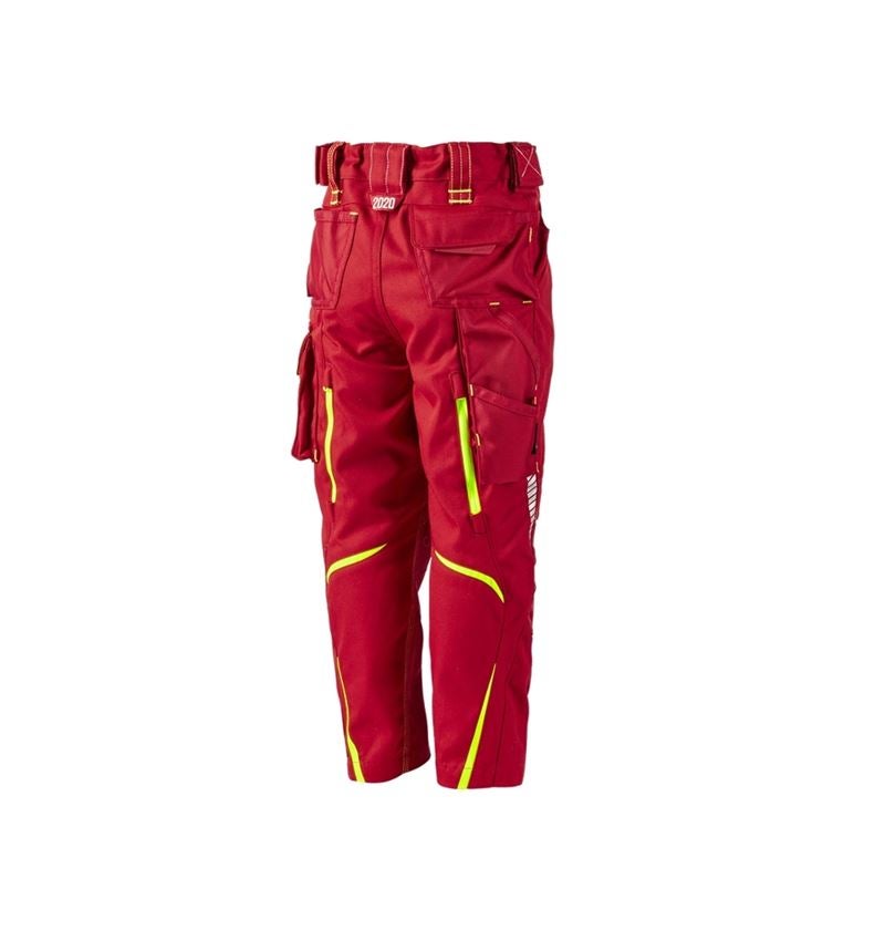 Trousers: Trousers e.s.motion 2020, children's + fiery red/high-vis yellow 3