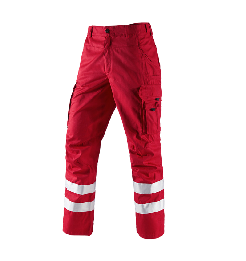 Work Trousers: Trousers Reflex + red