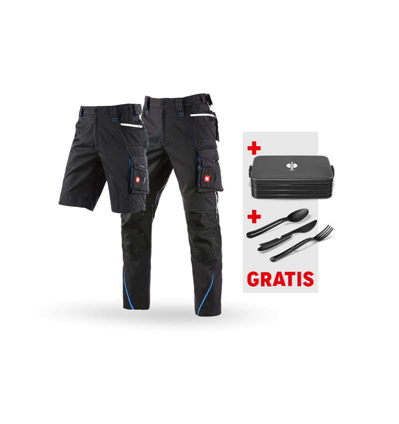 Bekleidung: SET: Bundhose + Short e.s.motion 2020 + graphit/enzianblau