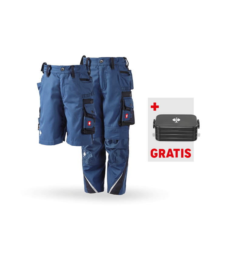 Bekleidung: SET: Kinder Bundhose + Short e.s.motion + kobalt/pazifik