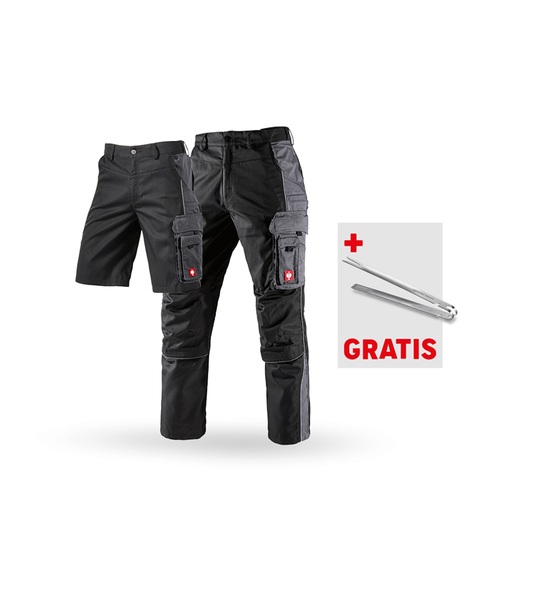 Bekleidung: SET: Bundhose + Short e.s.active + schwarz/anthrazit