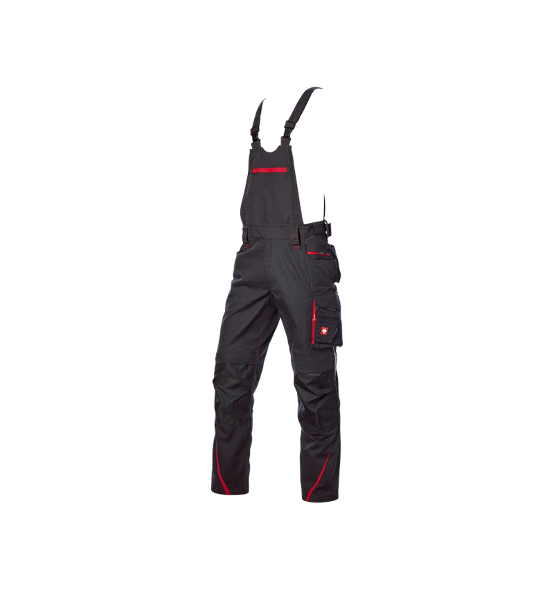 Pantalons de travail: Salopette e.s.motion 2020 + graphite/rouge vif 2