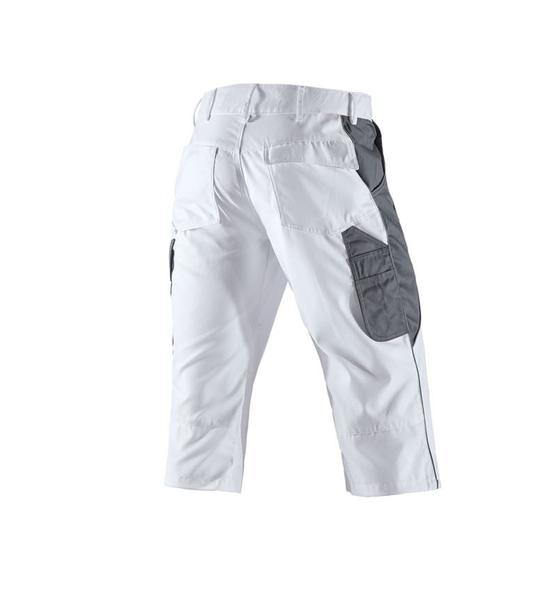 Work Trousers: 3/4 length trousers e.s.active + white/grey 3