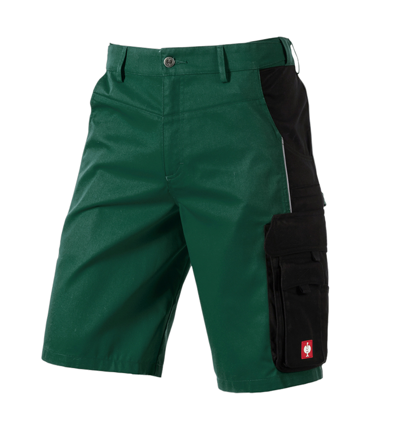 Pantalons de travail: Short e.s.active + vert/noir 2