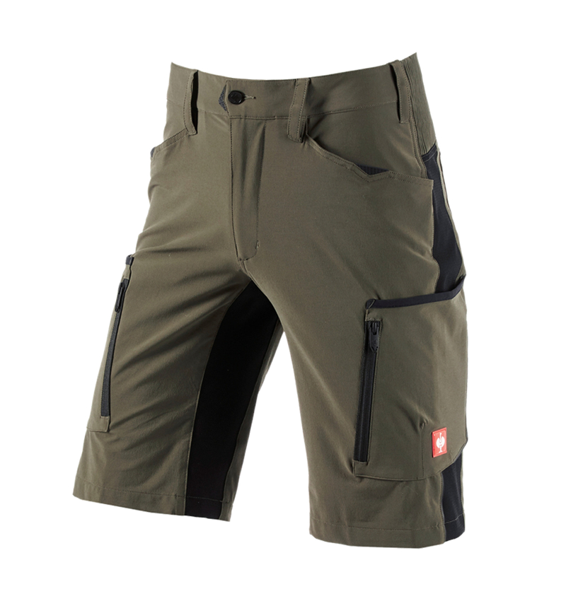 Hosen: Short e.s.vision stretch, Herren + moos/schwarz 1