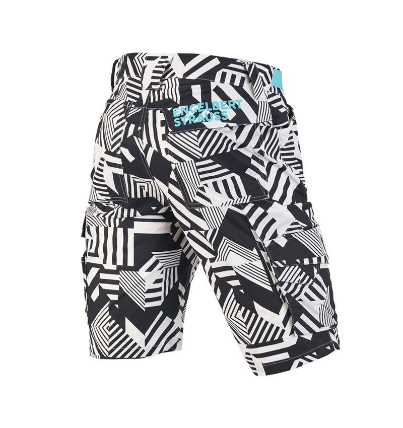 Work Trousers: Shorts e.s.trail + black/white/lapisturquoise 3