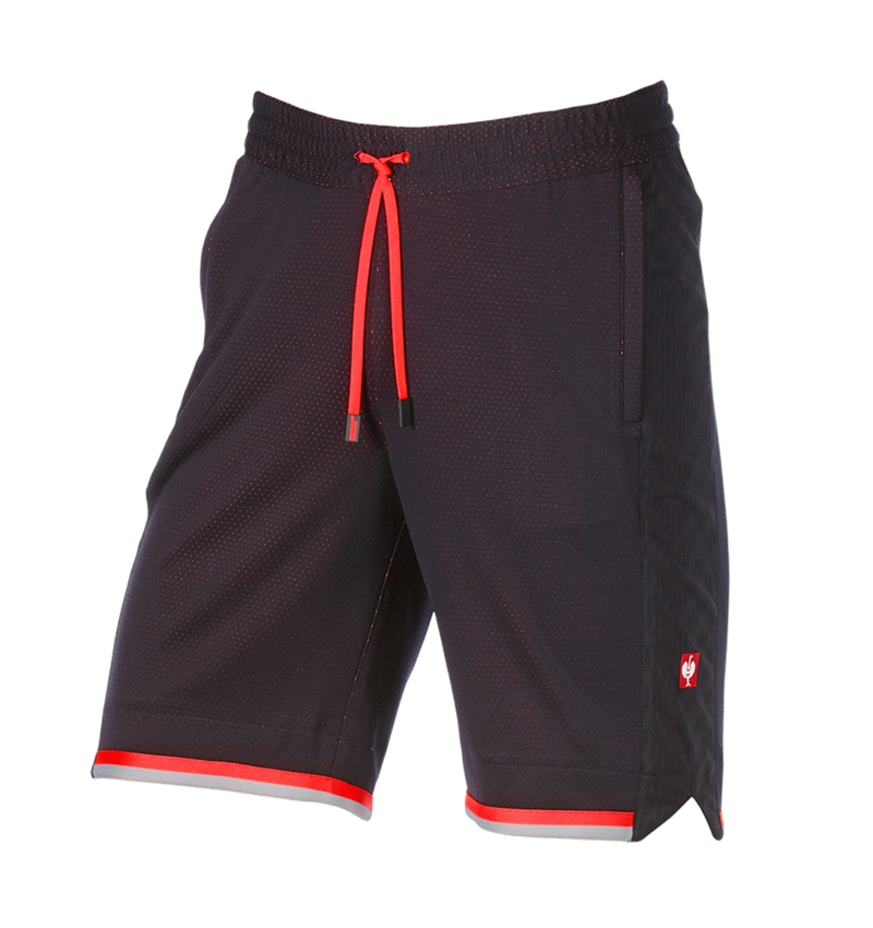 Hosen: Funktions Short e.s.ambition + schwarz/warnrot 3