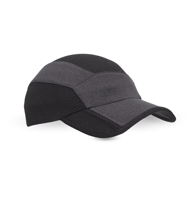 Accessoires: e.s. Funktions-Cap Comfort fit + schwarz/schwarz-melange