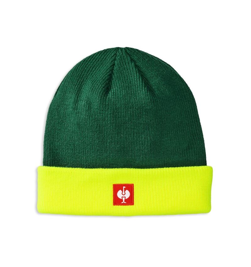 Accessories: Knitted hat e.s.motion 24/7 + green/high-vis yellow