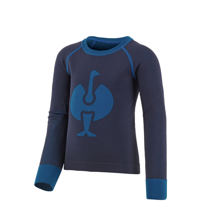 Underwear: e.s. functional-longsleeve seamless-warm, children + navy 2