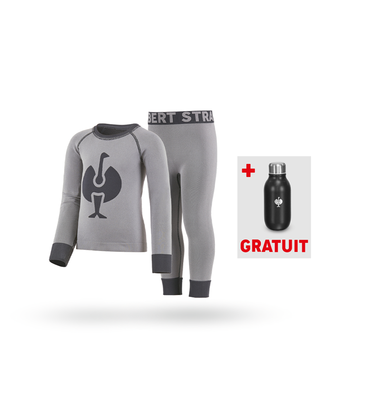 Vêtements: KIT : e.s. Pantalon + Longsleeve seaml.-warm, enfa + platine