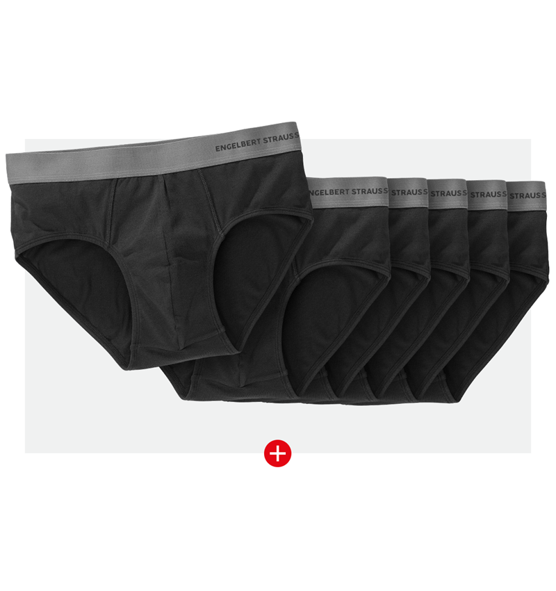Vêtements: KIT: 6x e.s. Slip en coton élastique + noir