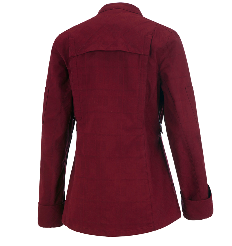 Work Jackets: Work jacket long sleeved e.s.fusion, ladies' + ruby 1