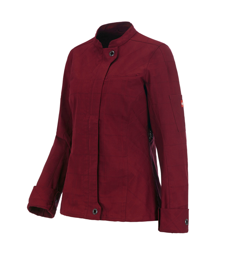 Work Jackets: Work jacket long sleeved e.s.fusion, ladies' + ruby