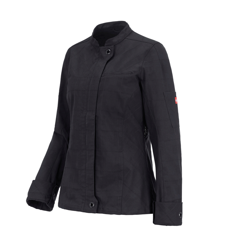 Work Jackets: Work jacket long sleeved e.s.fusion, ladies' + black 2