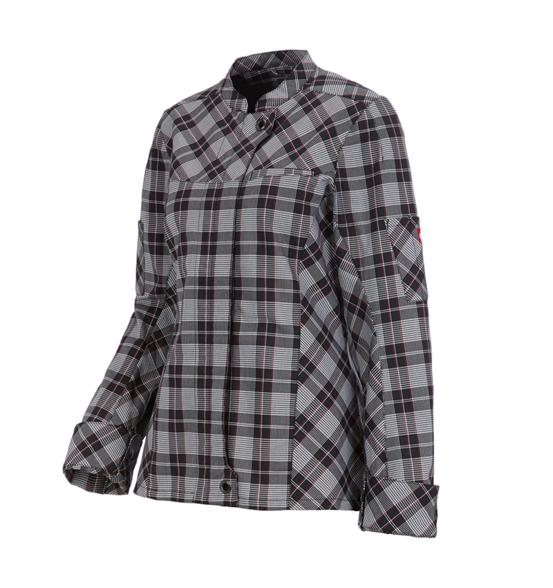 Vestes de travail: Veste de travail à manches longues e.s.fusion, f. + noir/blanc/rouge