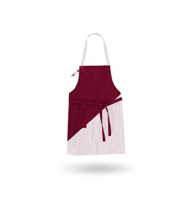 Aprons: Bib Apron Wels + bordeaux/white