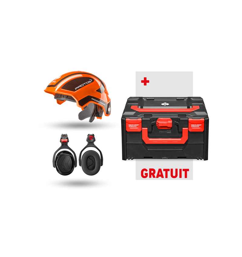Outils: Kit sécu. travail Protos + GRATUIT STRAUSSbox 215 + orange/noir