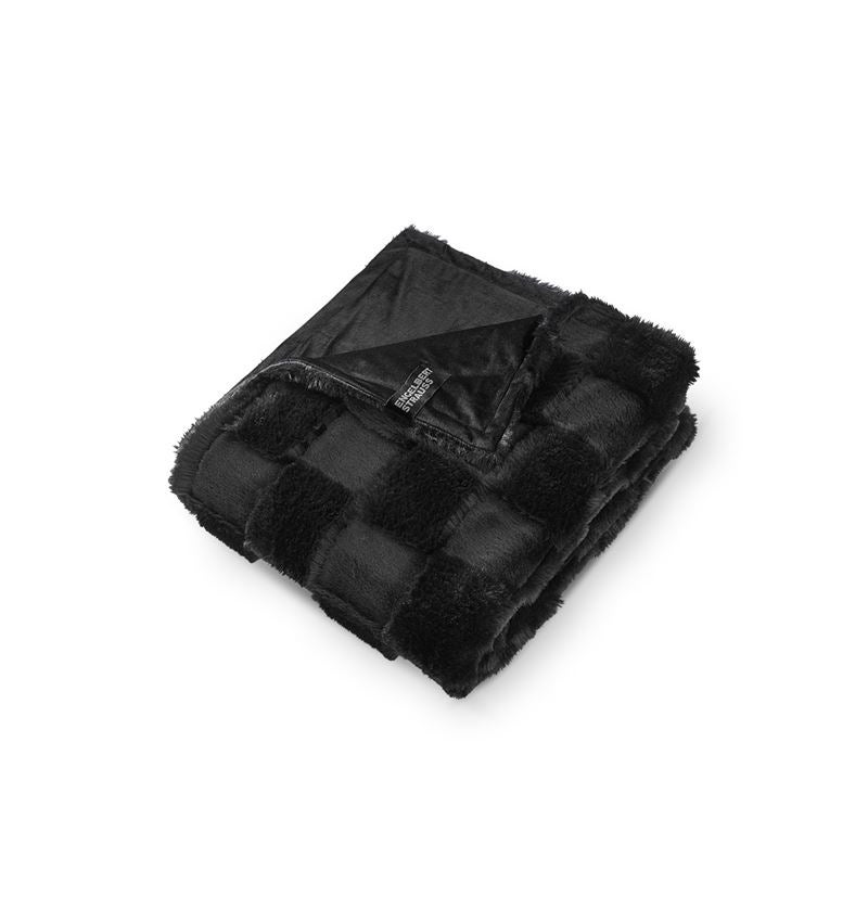 Accessoires: e.s. Couverture Highloft à carreaux + noir