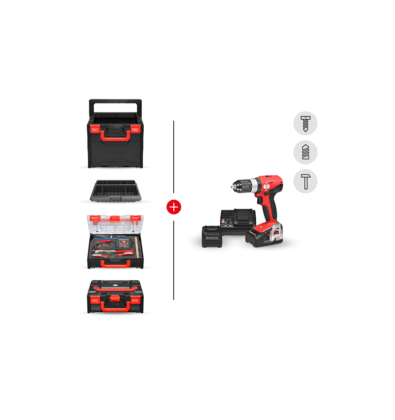 Electrical tools: 18.0 V cordless hammer drill screwdriver "L" Set