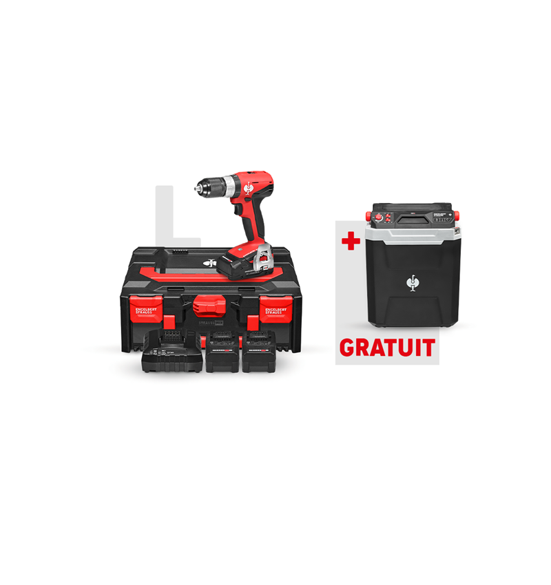 Outils électriques: 18V Visseuse à p.à batterie L+Glacière chaud/froid