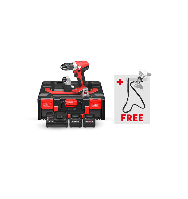Tools: 18V cordl. multi-drill screwdr.M+Power tool holder