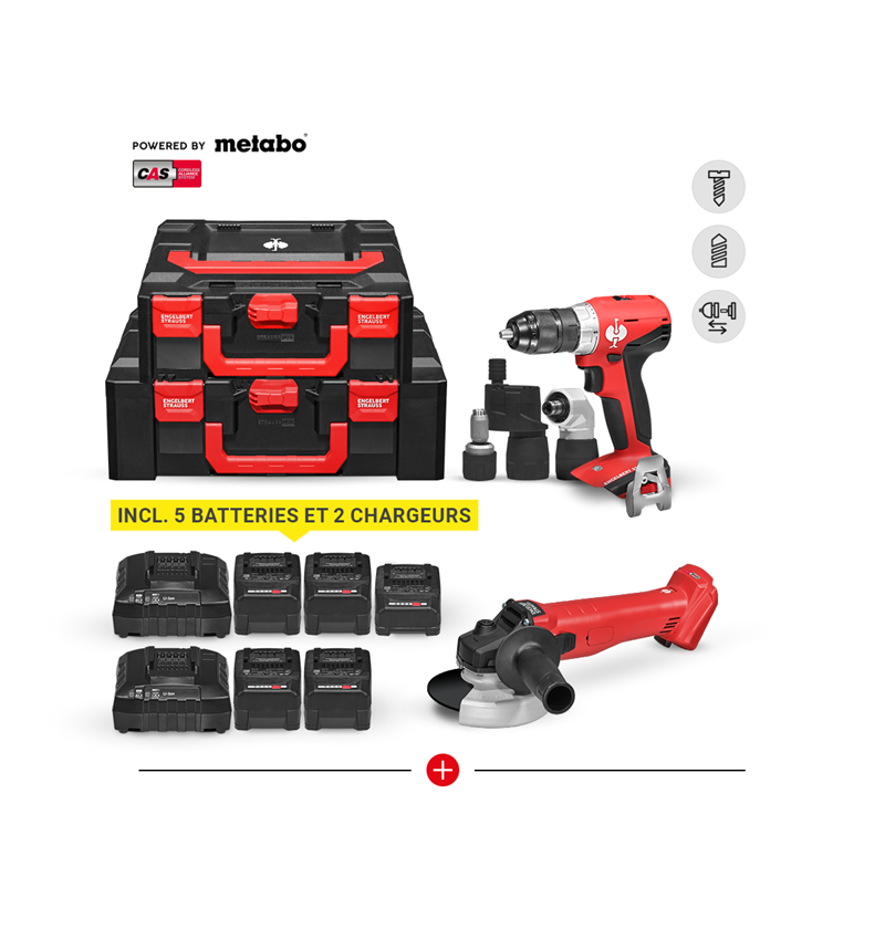 Outils: Meuleuse d'angle à accu 18,0 V+Perceuse-visseuse M