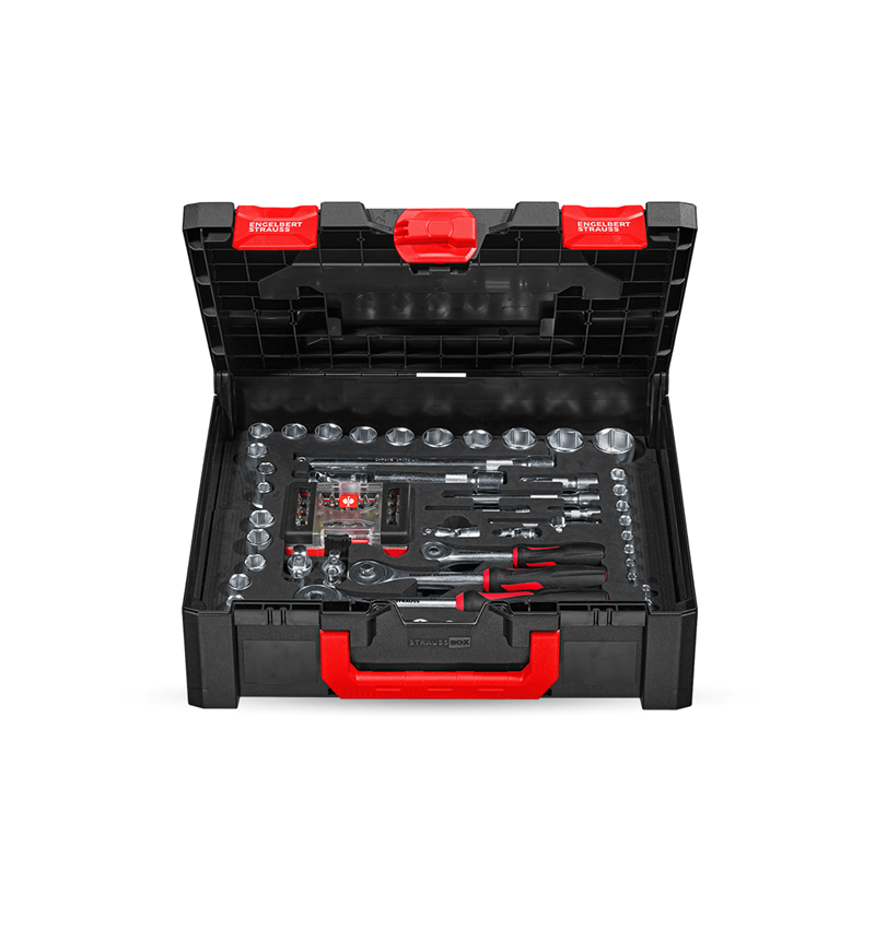 Clé à douille: Jeu de douilles lockfix 1/4+3/8+1/2