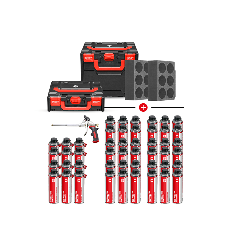 Système STRAUSSbox: Kit de mousse à pistolet STRAUSSbox 340 midi