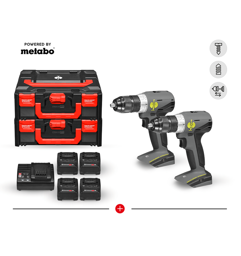 Electrical tools: Multi drill screwdriver M grey, Combi-Set