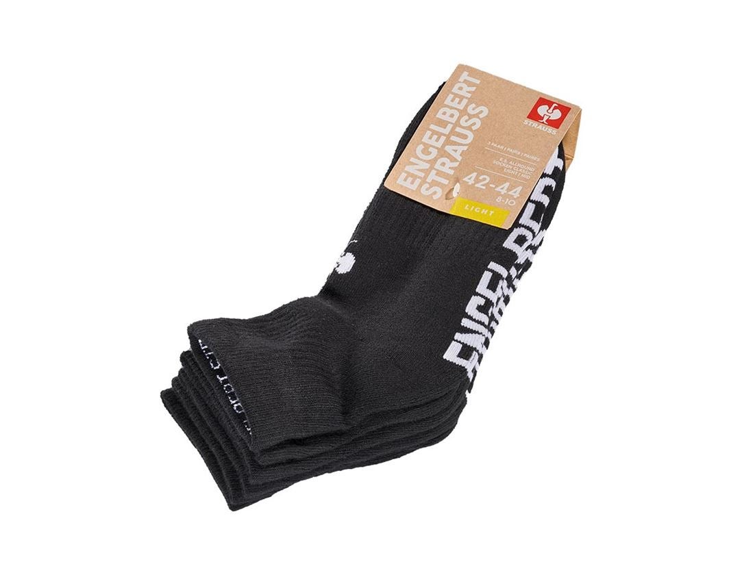 Socks: e.s. Allround socks Classic light/mid,pack of 3 + black