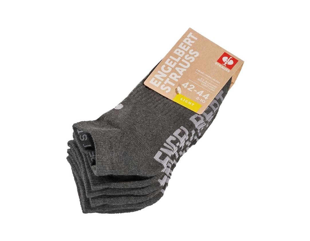Chaussettes | Bas: e.s. Chaussettes Allround Classic light/low, lot 3 + anthracite