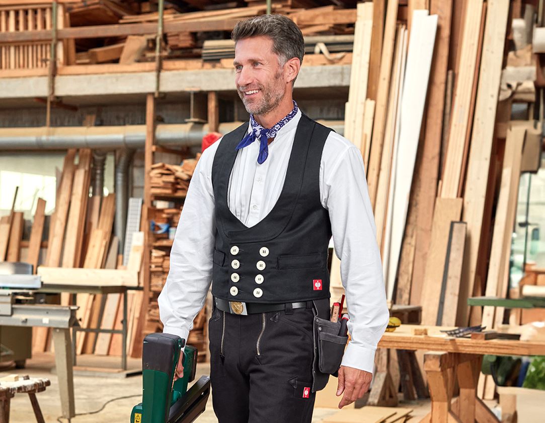 Gilets de travail: Gilet corporatif en double retors + noir