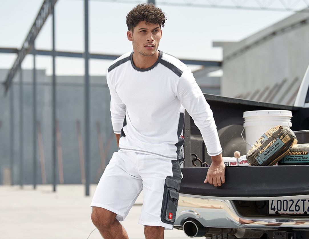 Shirts, Pullover & more: Longsleeve cotton e.s.active + white/anthracite 1