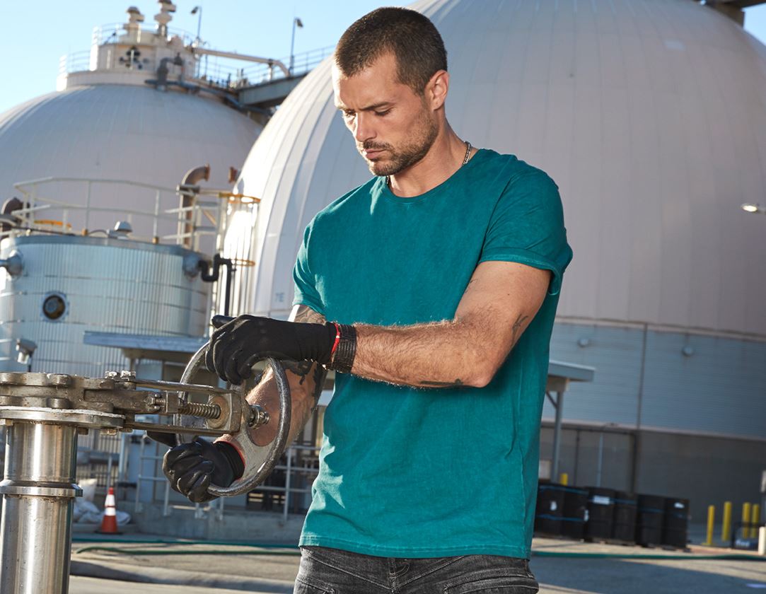 Shirts, Pullover & more: e.s. T-shirt vintage cotton stretch + darkcyan vintage